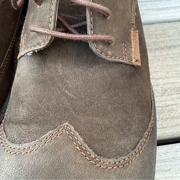 Clarks Denton Dane Dark Brown Leather Wingtip Oxfords Size 10M - Picture 5 of 15